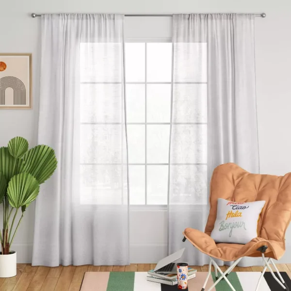 2pk Light Filtering Window Curtain Panels - Room Essentials™ - Image 2