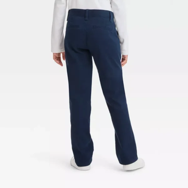 Girls' Straight Fit Uniform Pants - Cat & Jack™ Beige (Size: 12) - Image 2