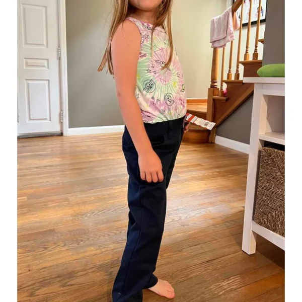 Girls' Straight Fit Uniform Pants - Cat & Jack™ Beige (Size: 12) - Image 4