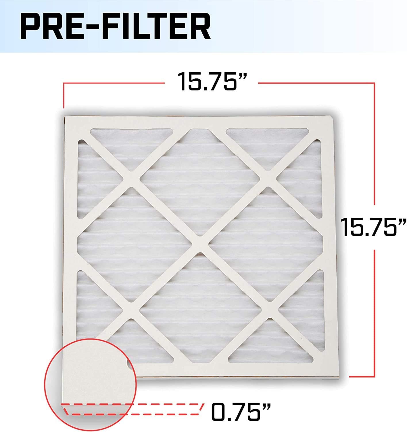 Mounto Hepa Filter replacement set for Air Scrubber HEPA 500 (10pcs pack)