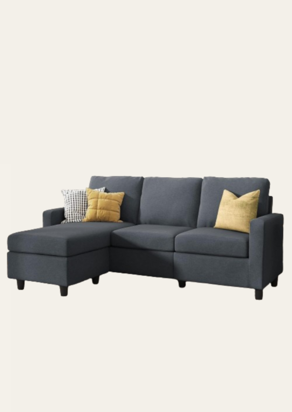 HONBAY Convertible Sofa Grey Small Space