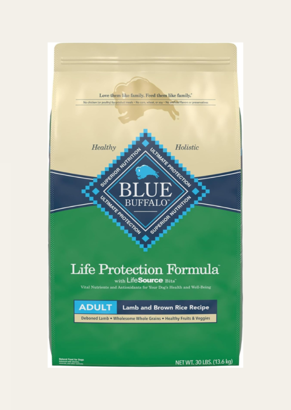 Blue Buffalo Adult Lamb and Brown Rice Dog Food - 30lb Bag