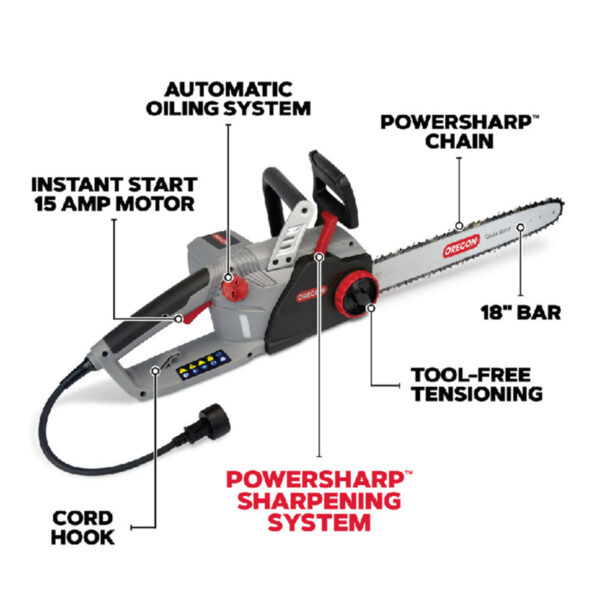 Oregon CS1500 18in Self-Sharpening Electric Saw - Image 3