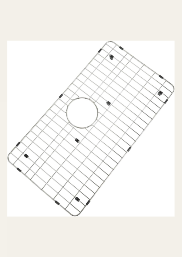Stainless Steel Sink Grid and Protectors for Kitchen Sink, 26" x 14" with Rear Drain for Single Sink Bowl